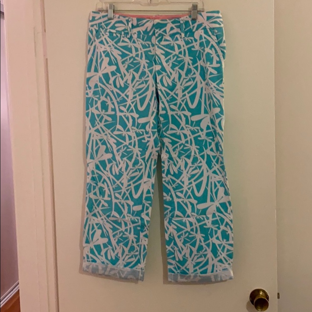 Lilly Pulitzer Turquoise Capri Pants